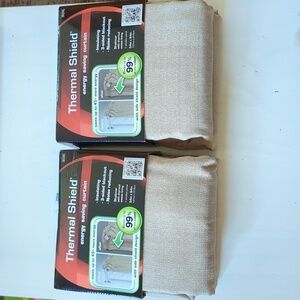 New Thermal Shield Energy Saving Tan Curtain 84" Two Panels